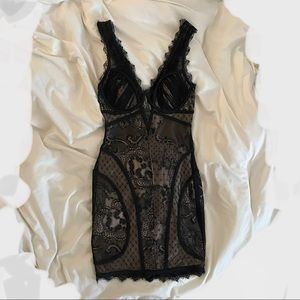 Bebe Black Lace Dress Good Condition Size XS